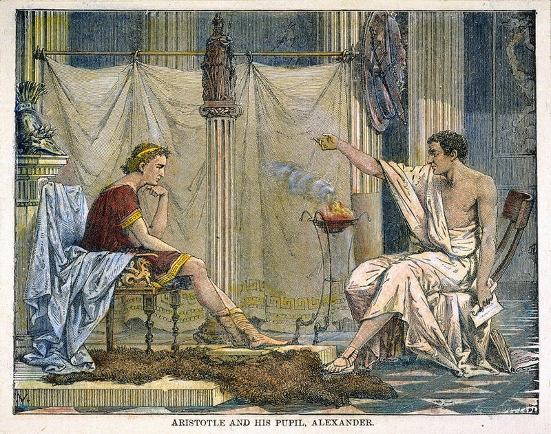 アリストテレスの講義を受けるアレクサンドロス